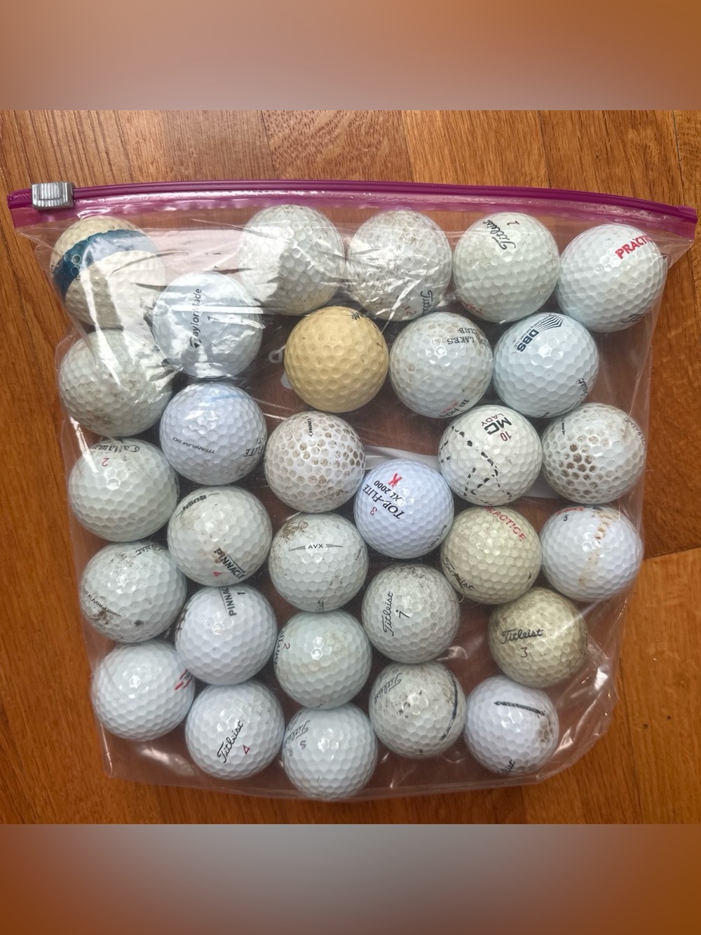 30 Mixed Practice/Range Golf Balls - White